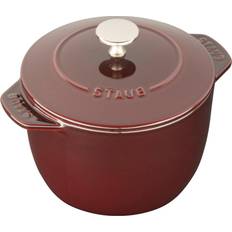 Dishwasher Safe Other Pots Staub 1.5 Qt. Enameled Petite French In Grenadine Grenadine with lid