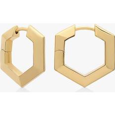 Rachel Jackson London Bevelled Hexagon Hoop Earrings