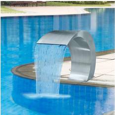Decoraciones de Jardín vidaXL Fuente Cascada Para Piscina De Acero Inoxidable 45x30x60 cm