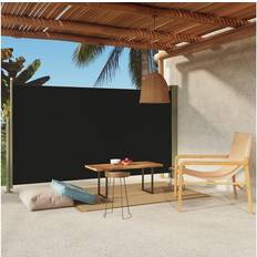 Auvents latéraux vente vidaXL Auvent Latéral Rétractable de Patio Ecran de Jardin 170x300 cm Noir