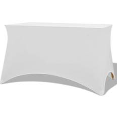 Bianco Tovaglie vidaXL Fodere Elasticizzate Per Tavolo 2 Pezzi 120x60.5x74 cm Bianche Tovaglia Bianco