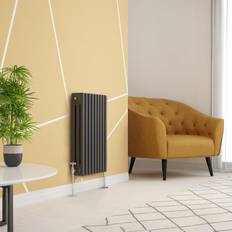 Blue Panel Radiators WarmeHaus 600 425mm Triple, Anthracite PlumbGalaxy Traditional-Style