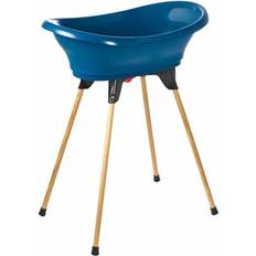 Bleu Baignoires Bébé Thermobaby Kit de bain VASCO Baignoire pieds tuyau de vidange Bleu océan