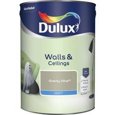 Overtly olive dulux Dulux Overtly olive Matt Emulsion paint Wall Paint Overtly Olive 5L