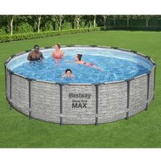 Bestway pool 488 x 122 Bestway Power Steel swimmingpool 488x122 cm rund