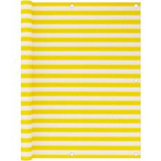 Protecciones de Balcón vidaXL Toldo Para Balcón HDPE Amarillo Y Blanco 120x500 cm - Multicolor