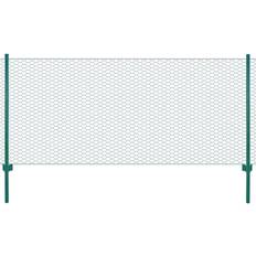 Grønne Sveisede gjerder vidaXL Simply4u Wire Mesh Fence with Posts Steel 25x0.5