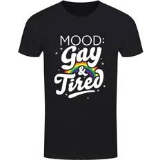 Grindstore Mens Mood: Gay & Tired T-Shirt (Black/White)