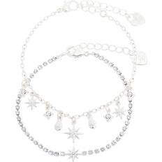 Lipsy Celestial Charm Bracelet - Silver/Transparent