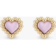 Pink Earrings Ted Baker Heiddy Heart Stud Earrings - Gold/Pink