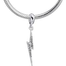 Cuivre Breloques et Pendentifs Harry Potter Sterling Lightning Bolt Slider Charm with Swarovski Crystals