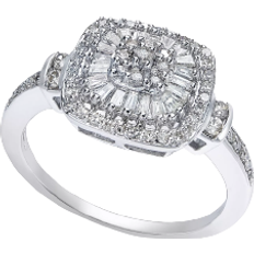 Macy's White Gold Rings Macy's Vintage Inspired Ring - White Gold/Diamonds