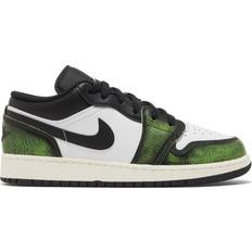 Nike Air Jordan 1 Low SE GS - Black/White/Sail/Electric Green