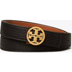 Leather Clothing Tory Burch Miller Reversible Belt - Black/Classic Cuoio/Gold