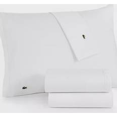 Lacoste Solid Cotton Bed Sheet Red, White, Blue, Grey, Pink, Purple, Green, Beige (243.8x167.6cm)