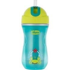 Chicco Babyflessen en Tafelgerei Chicco Sport thermomok met rietje 266 ml groen 14m