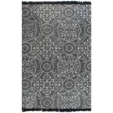 Fringes Carpets vidaXL Kilim Rug with Pattern Grey