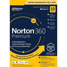 Software per Ufficio Norton Norton 360 Premium inkl. 75 GB, 10 Geräte 2 Jahre, Download