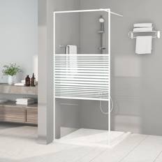 vidaXL Parete Doccia Walk In Bianca 90x195 cm Vetro Trasparente ESG