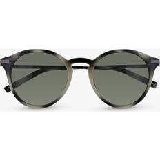 Ted Baker Unisex Ashton Round Sunglasses, Gloss Demi Shell