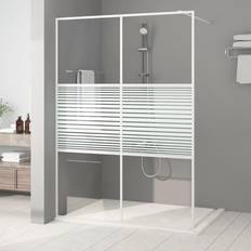 Blanc Parois de Douche vidaXL Paroi De Douche Blanc 140x195 cm Verre ESG Transparent