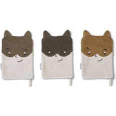 Liewood 3-Pack Sylvester Wash Cloths Superhero One Size Beige