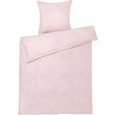 Juna Monochrome Påslakan Rosa, Vit (220x140cm)
