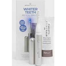 Sonic whitening eltandborste StylPro STYLSMILE – Sonic Blue Light Toothbrush & PAPtech Teeth Whitening Toothpaste – Tandblekande tandkräm och tandborste med blåljus-teknik-Ingen färg No Size