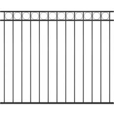 Sort stål hegn vidaXL hegnspanel 1,7x1,5 stål sort