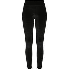 Goedkoop Panty's Urban Classics High Waist Velvet Leggings - Zwart