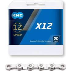 Cadenas KMC Cadena X-12 12V 126 Eslabones Plata Grey