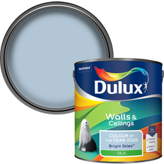 Dulux silk emulsion Dulux Walls & Ceilings Silk Emulsion Bright Ceiling Paint, Wall Paint 2.5L