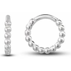 Mini hoop Carrie Beaded Mini Hoop - Silver