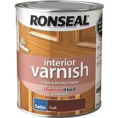 Ronseal Oil Paint Ronseal Interior Varnish Quick Dry Satin Wood Protection, Oil 0.75L