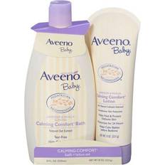 Aveeno baby calming comfort Johnson's Aveeno Baby Calming Comfort Bath Lotion Set Lavender Vanilla 2 Pack