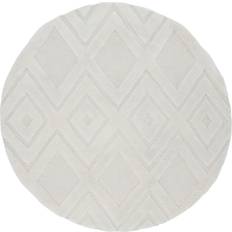 Venture Home Dahlia Wool 200*200- -Round-White Vit 200cm