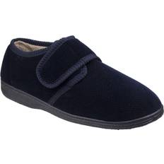 Bleu Chaussons Fleet & Foster Mens Sam Touch Fastening Slippers (10 UK) (Navy)