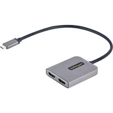 Usb to hdmi adapter for monitor StarTech USB C - 4K 60HZ 2xHDMI 2.0 M-F Adapter 9.8ft