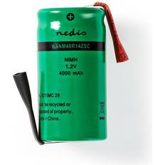 Genopladelige batterier Nedis Genopladelige Ni-MH-batteri 1,2 V Til lodning 4000 mAh