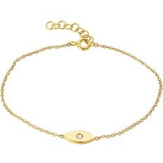 Zoe Lev Evil Eye Bracelet - Gold/Diamond