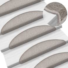 Bruna Trappmattor vidaXL 56x20 taupe - Taupe Grå, Beige, Brun