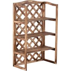 Wood Planters Accessories OutSunny 3-Tier Flower Stand 120cm