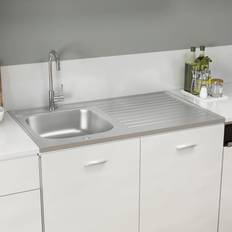 vidaXL Gootsteen Met Afvoerset 1000 x 600 x 155 mm