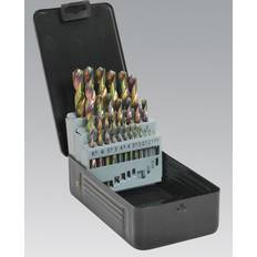 Power Tool Accessories Sealey Siegen S0938 25pc Titanium Coated HSS Drill Bit Set Metric