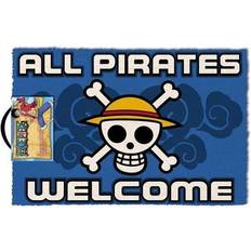 Blå - Gummi Dørmåtter Pyramid One All Pirates Welcome Multifarve, Blå