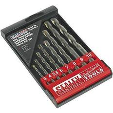 Power Tool Accessories Sealey AK5708 Tungsten Carbide Tipped Masonry Drill Bit Set 8pc