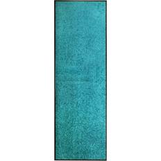 Turkosa Dörrmattor vidaXL Dörrmatta tvättbar cyan 60x180 Turkos, Blå cm