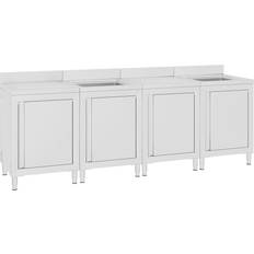 vidaXL Gastro Spülenunterschrank 240 x 60 x 96 cm