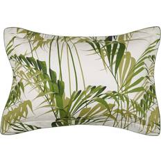 Green Pillow Cases Sanderson Palm Oxford Pillowcase, Botanical Pillow Case Green, White