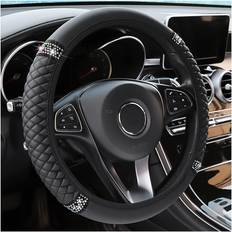 Car Care & Vehicle Accessories LoyaForba Bling Soft Leather Steering Wheel Cover